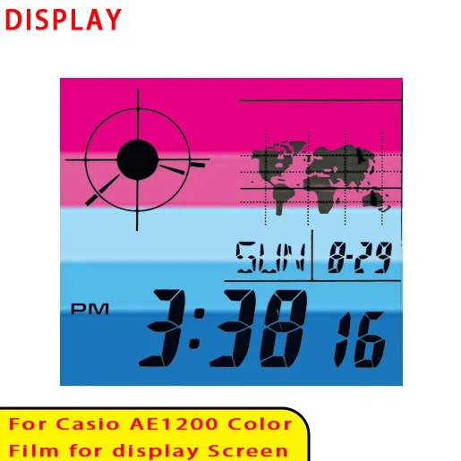 42 Style Display Color Screen Filter for Casio AE1200 Display HD Gradient Filter