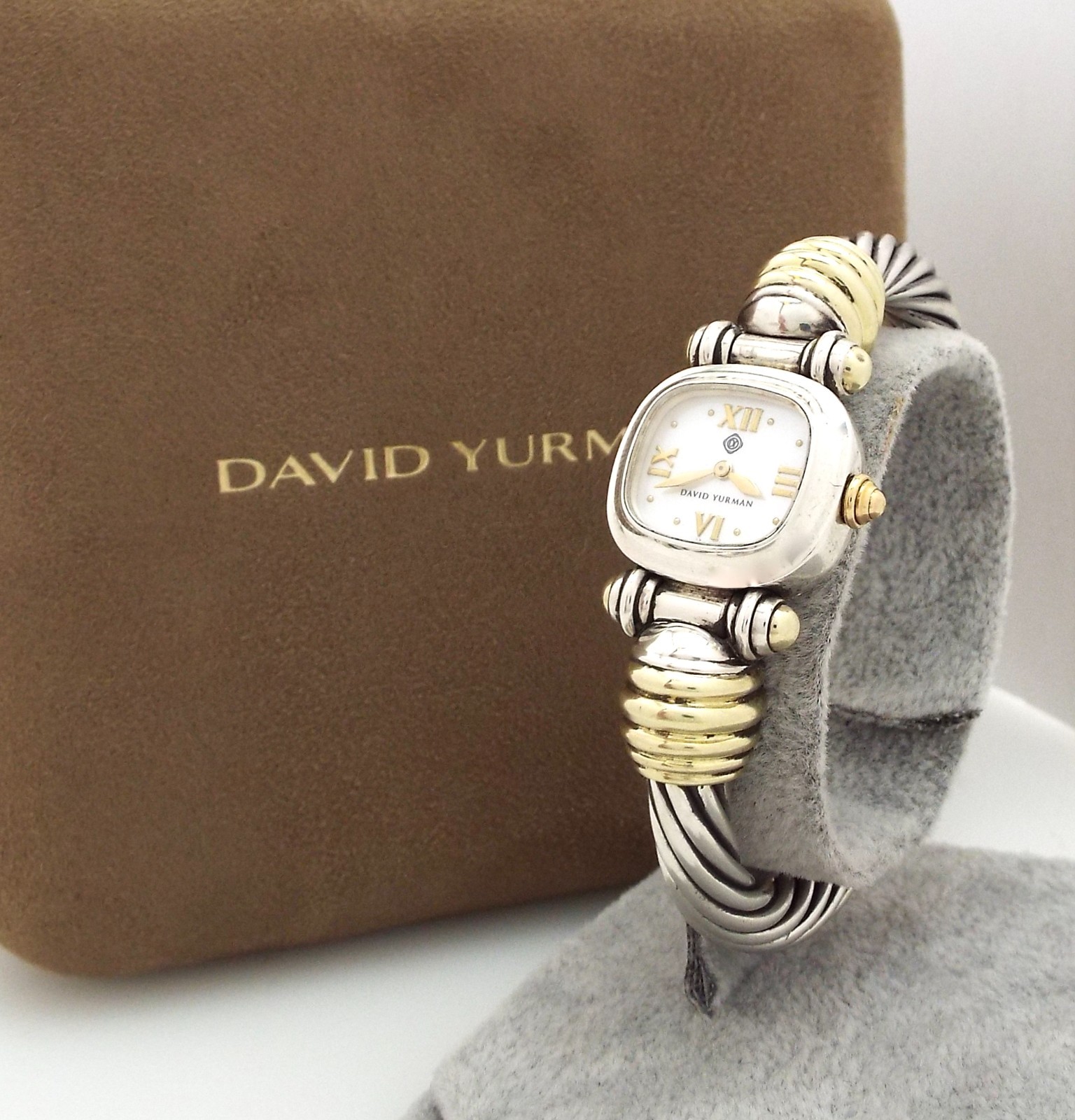 David Yurman – Cable Watch – Sterling Silver & 14k Gold – Ladies ~#0090