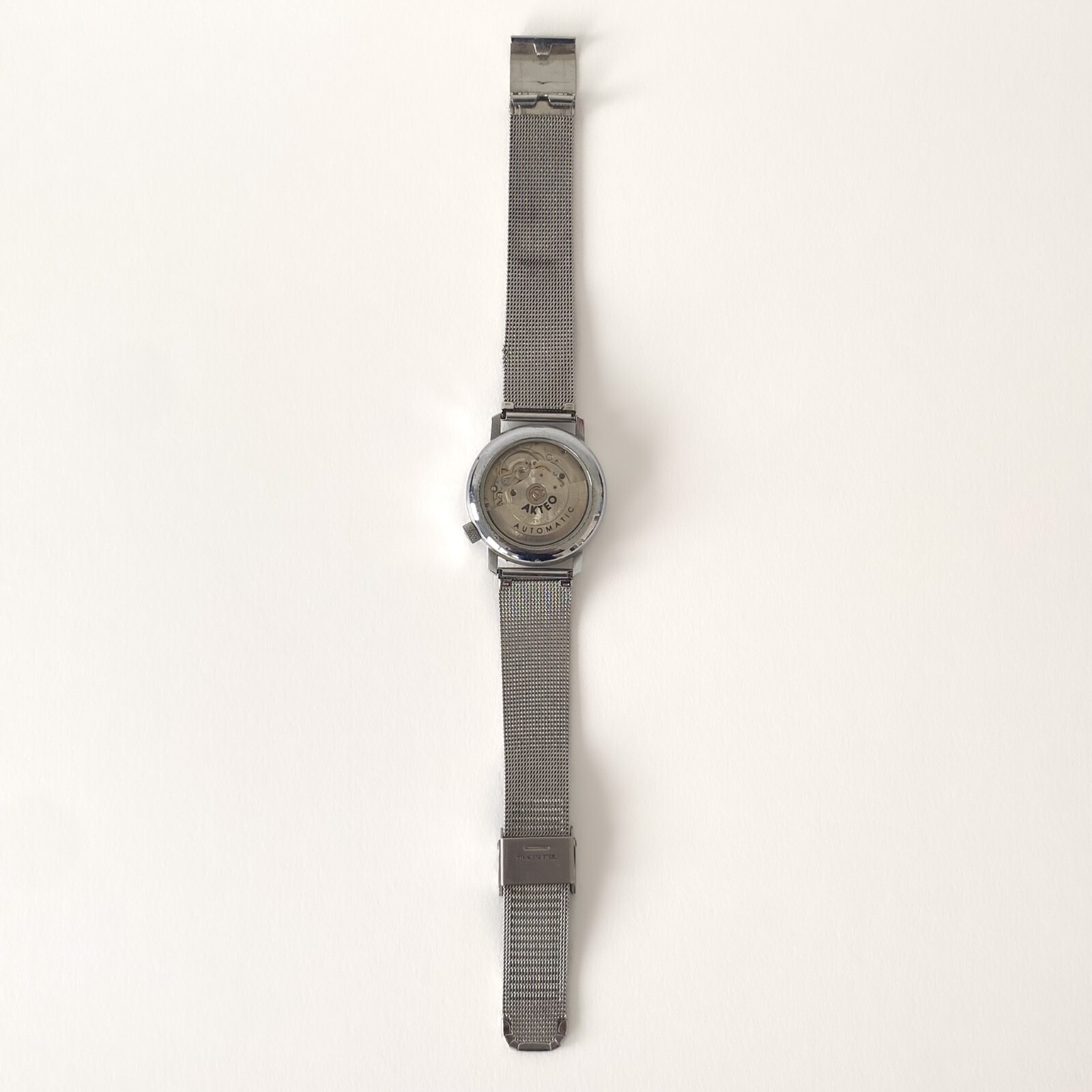 Vintage AKTEO Automatic Watch 25 Rubies – 90s – Stainless Steel