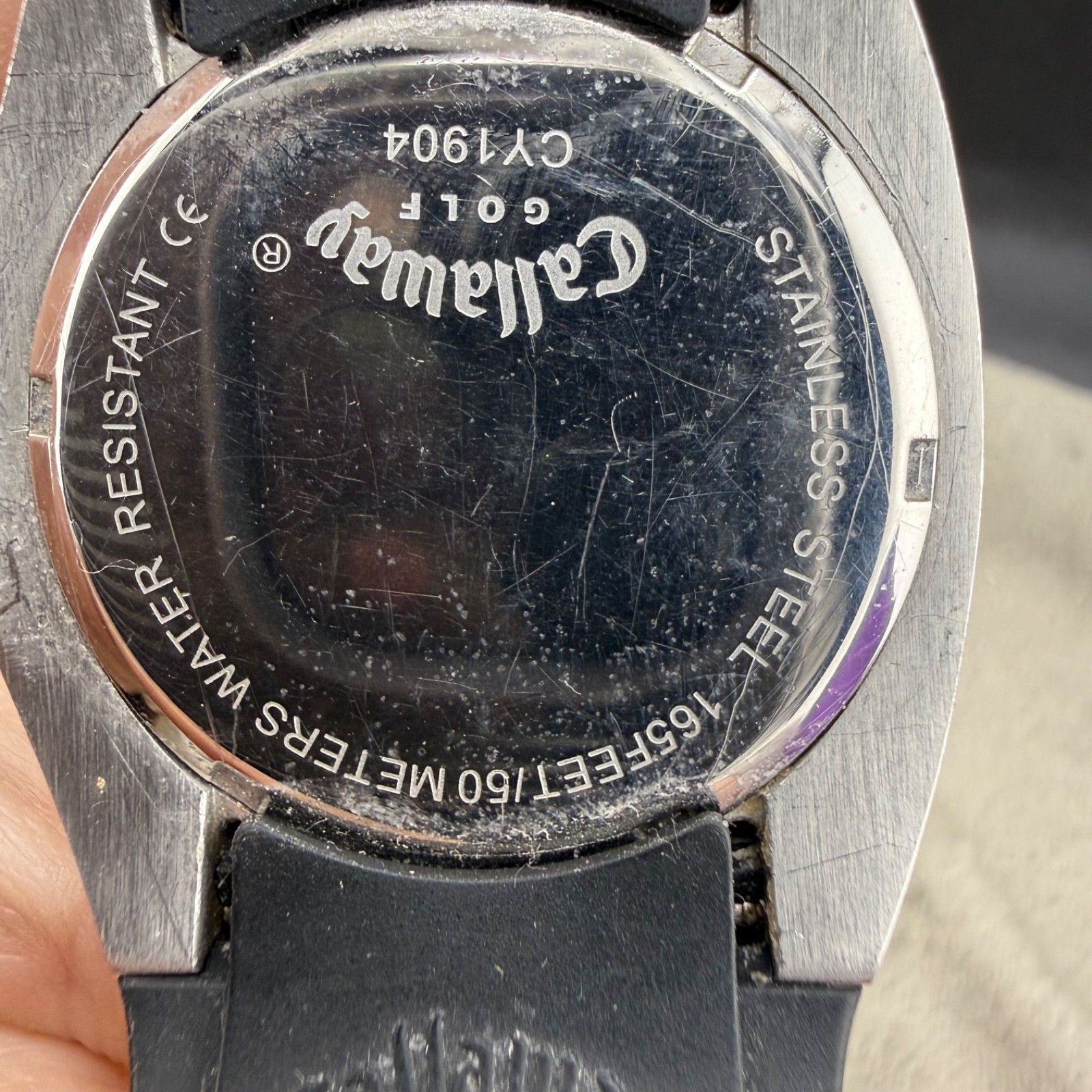 Vintage Callaway Golf Watch Silver Tone UNTESTED 8”