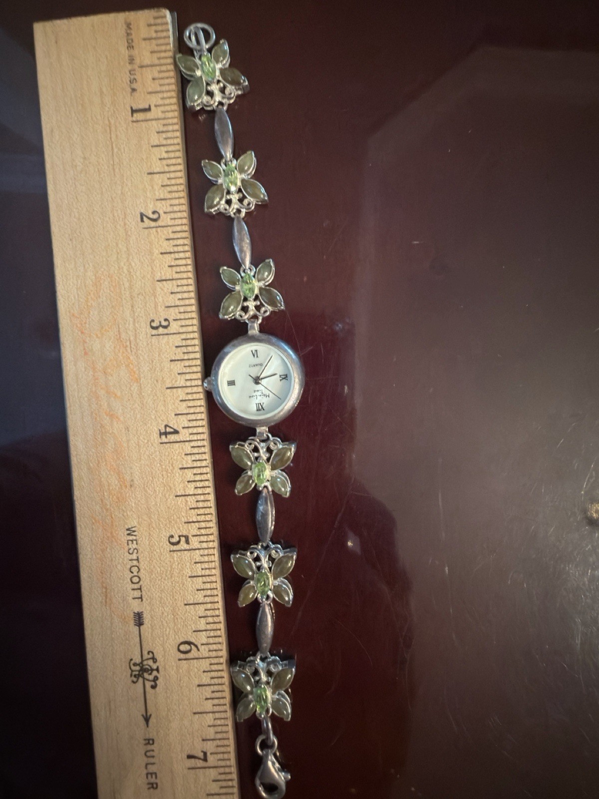 Genuine Green Jade 925 Sterling Silver Watch