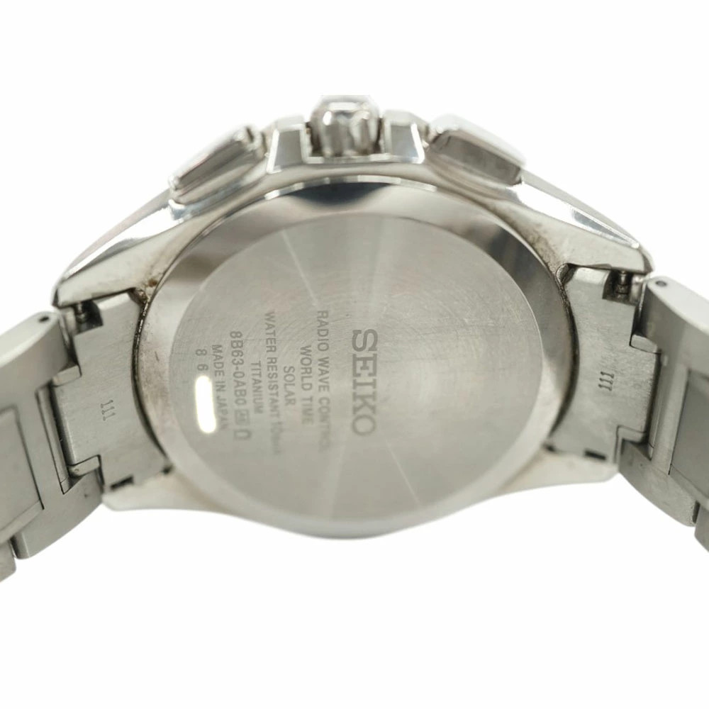 Seiko Seiko 8B63 0AB0 flight expert wristwatch titanium men s Used From Japan