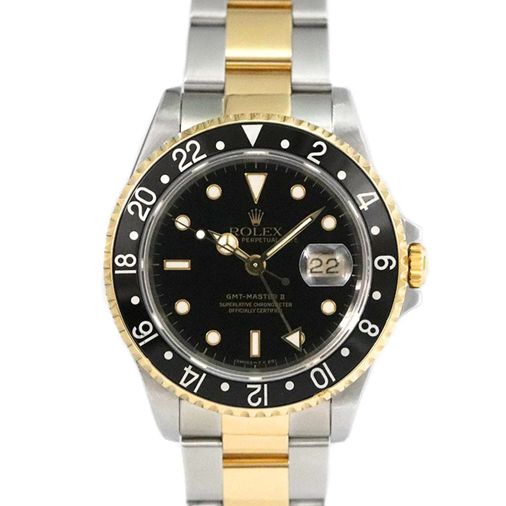 ROLEX Gmt Master Ii 16713 Black Case Size 40.0mm Men’s Used Watch #7147