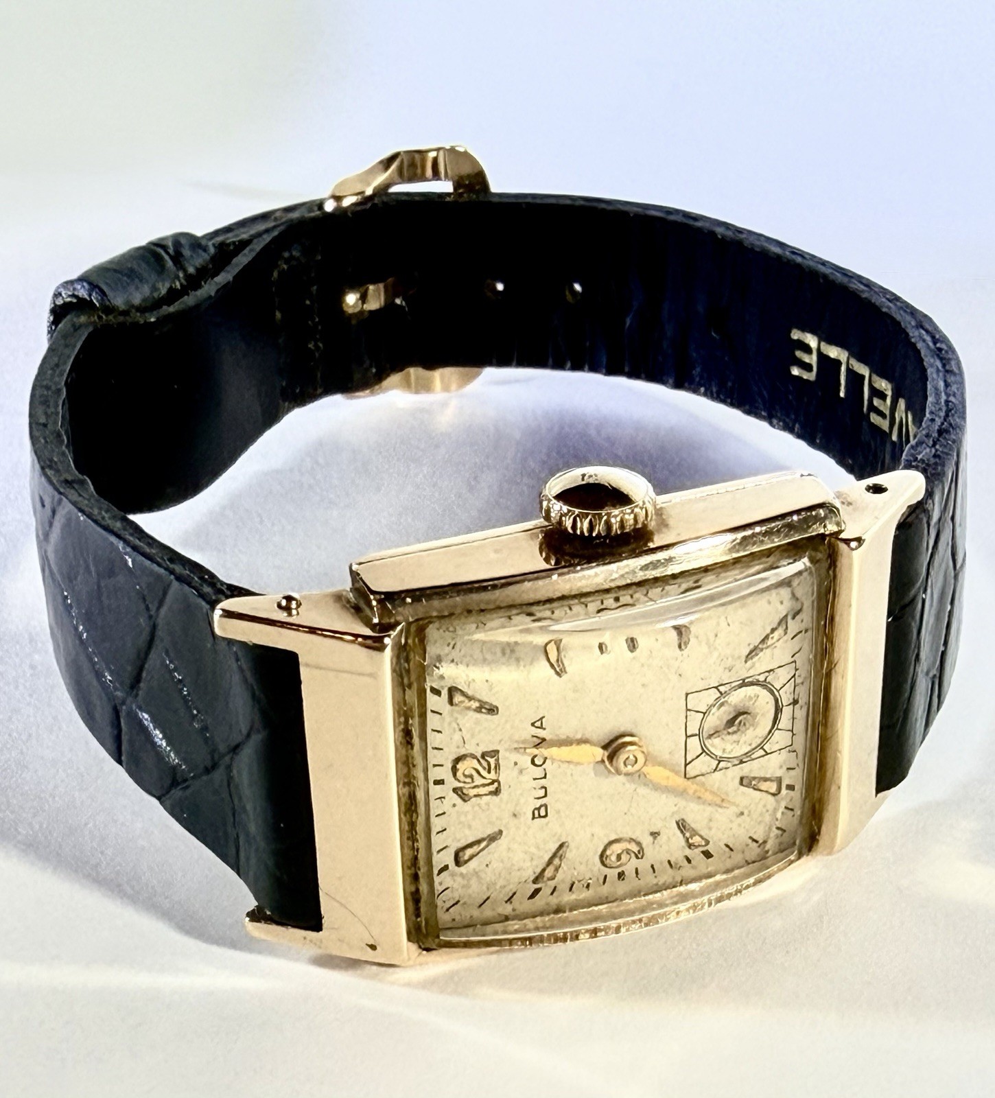 Vintage 1947 Bulova Douglas B 21J Tank Watch Cal 8AE 10K GF RUNS Great Patina 7C