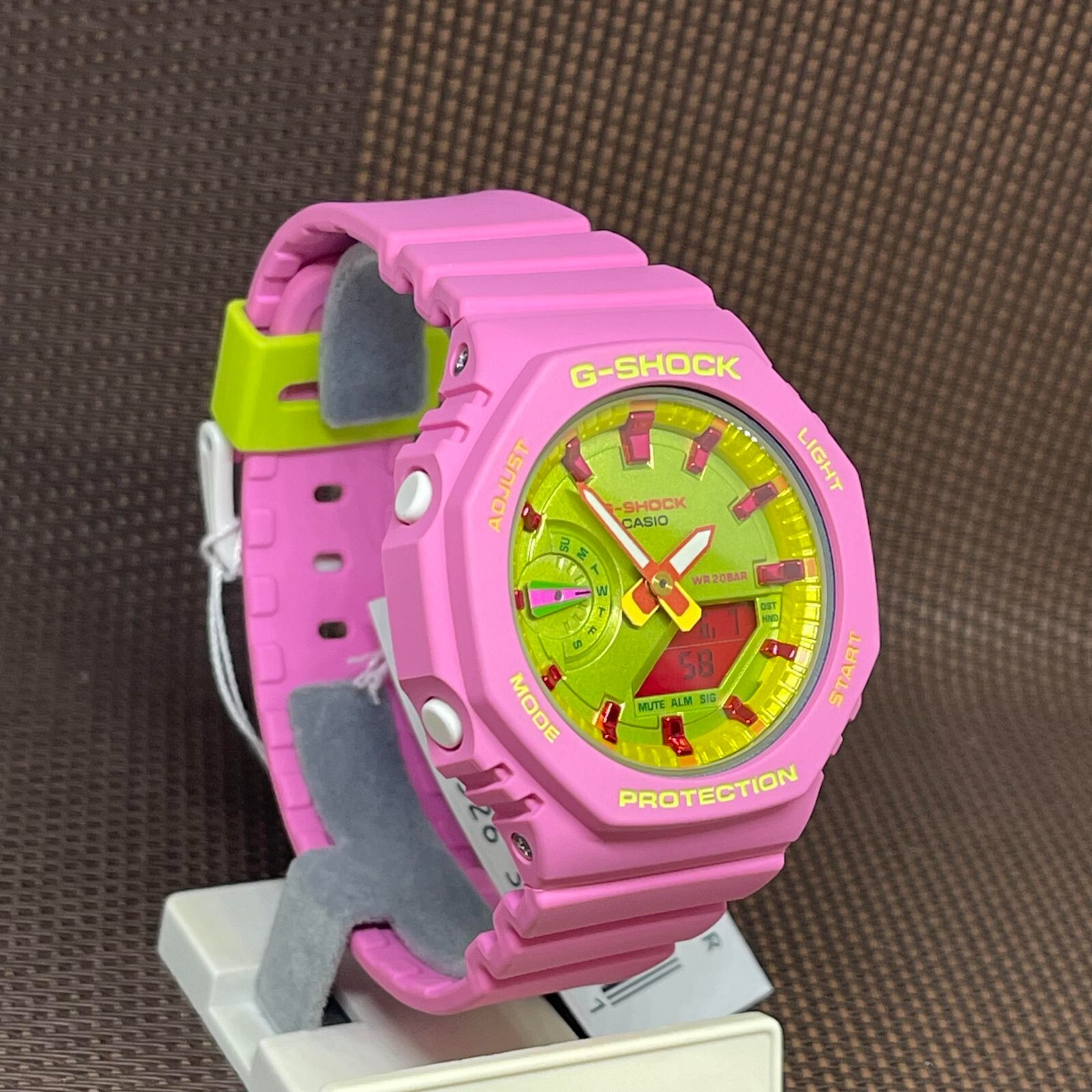Casio G-Shock GMA-S2100BS-4A Vibrant Pink Color Octagon Ladies Fashion Watch