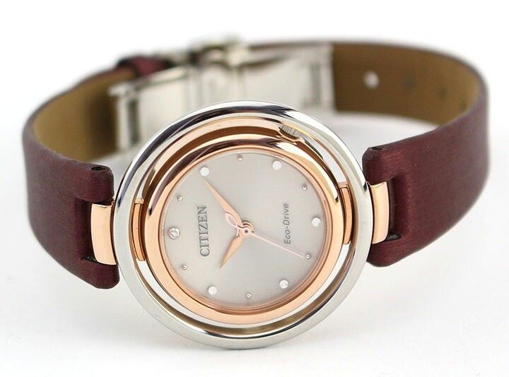 New Citizen L Eco Drive Ladies Wristwatch EM0669 21X Leather CITIZEN Gift