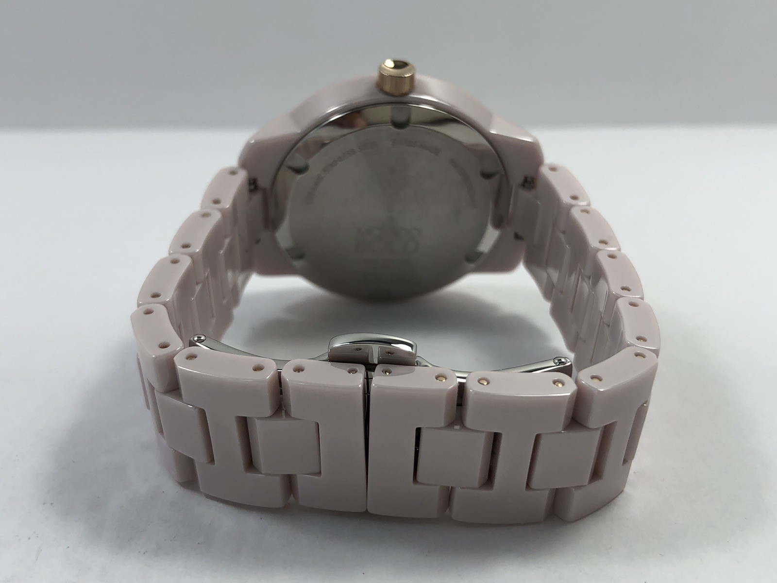 Movado Bold Verso SWISS Quartz Pink Ceramic Ladies Watch 3600935
