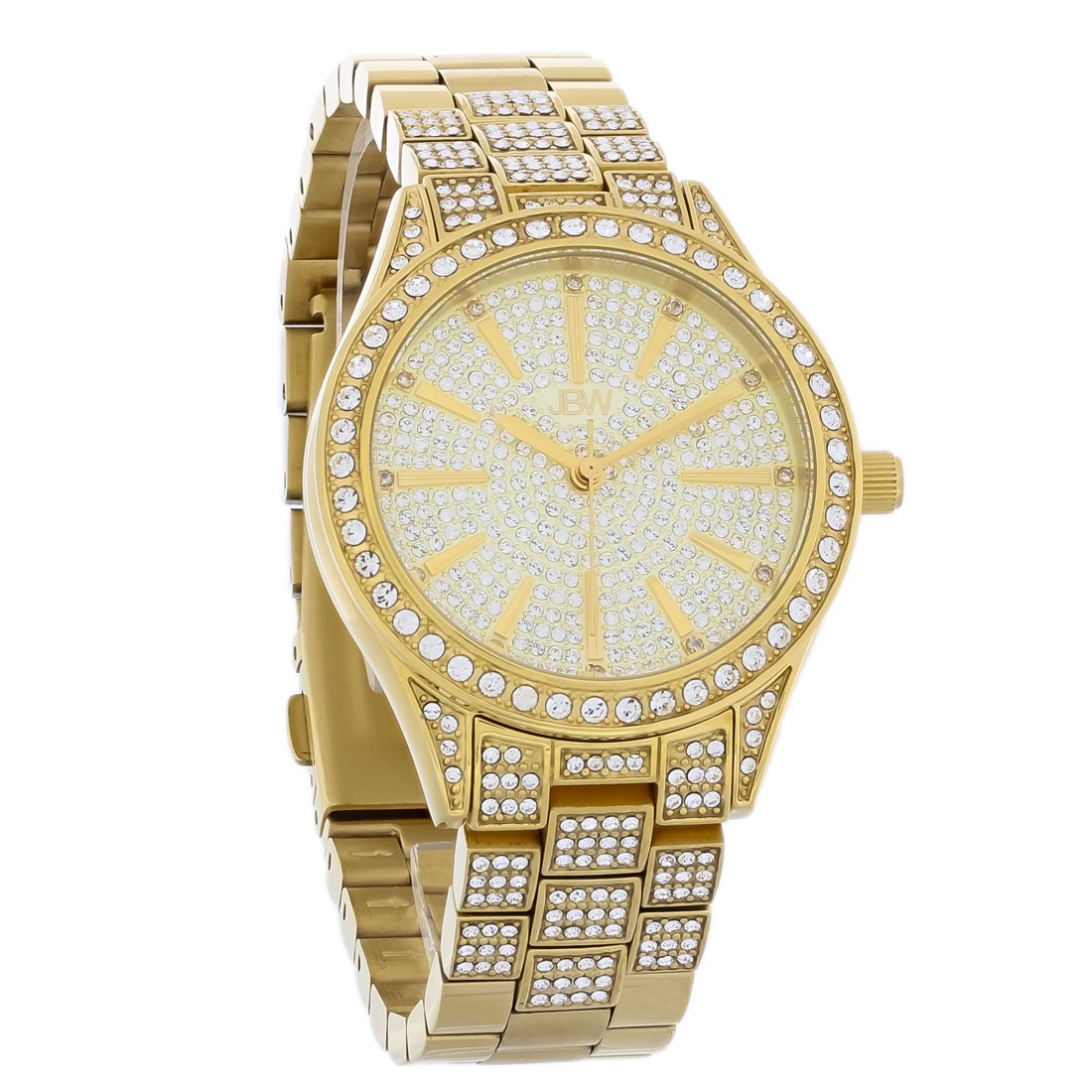 JBW Cristal 34 Women’s Gold Tone PVD Diamond/Crystal Quartz Watch J6383A