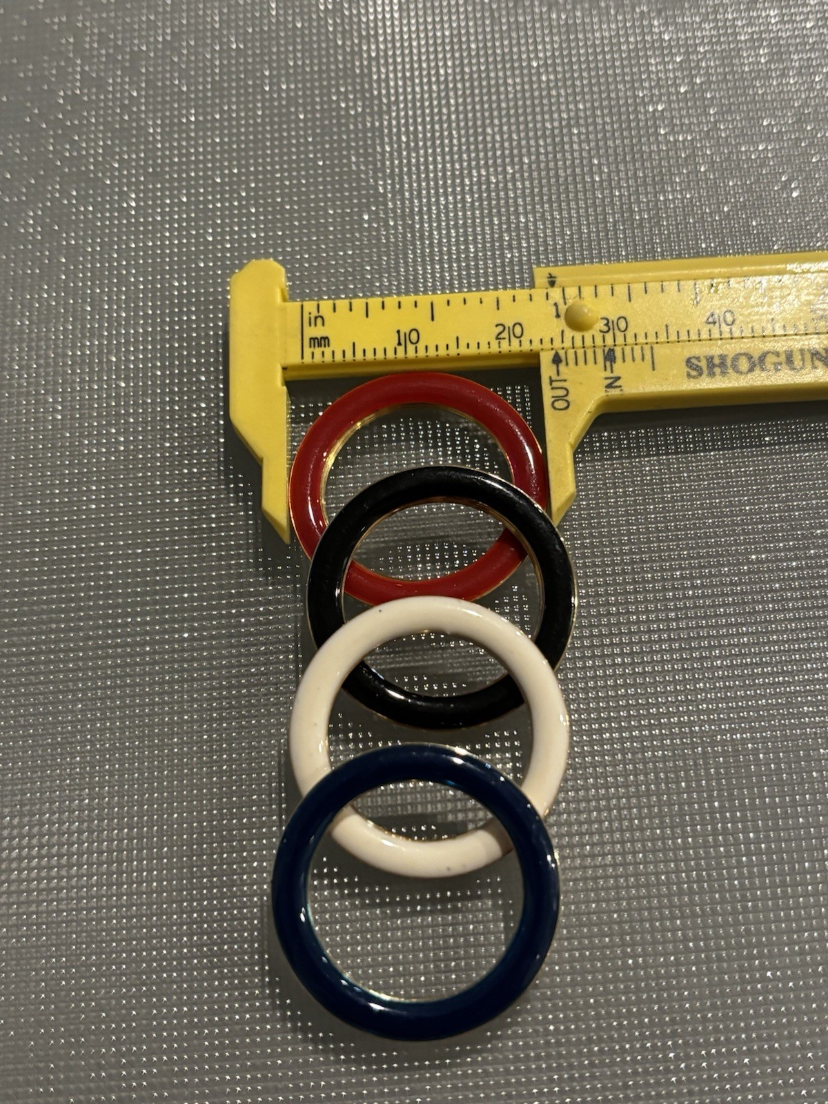 Interchangeable Watch Bezel 24 mm- Red-Black-White-Blue