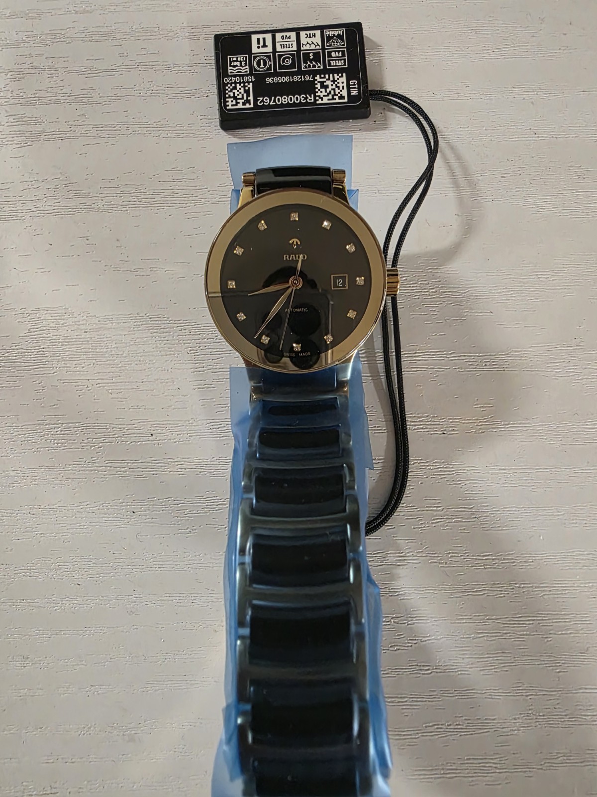 Ladies Watch Rado Centrix Automatix Diamond Gold Dial