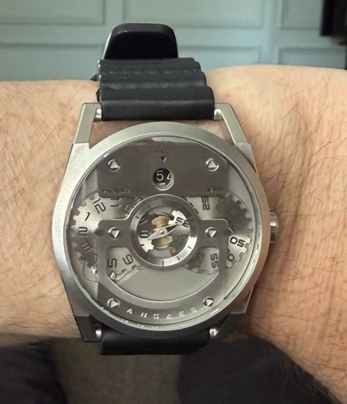 ANGLES Disc One | Raw Steel | Miyota 8315 Automatic Jump Hour Watch