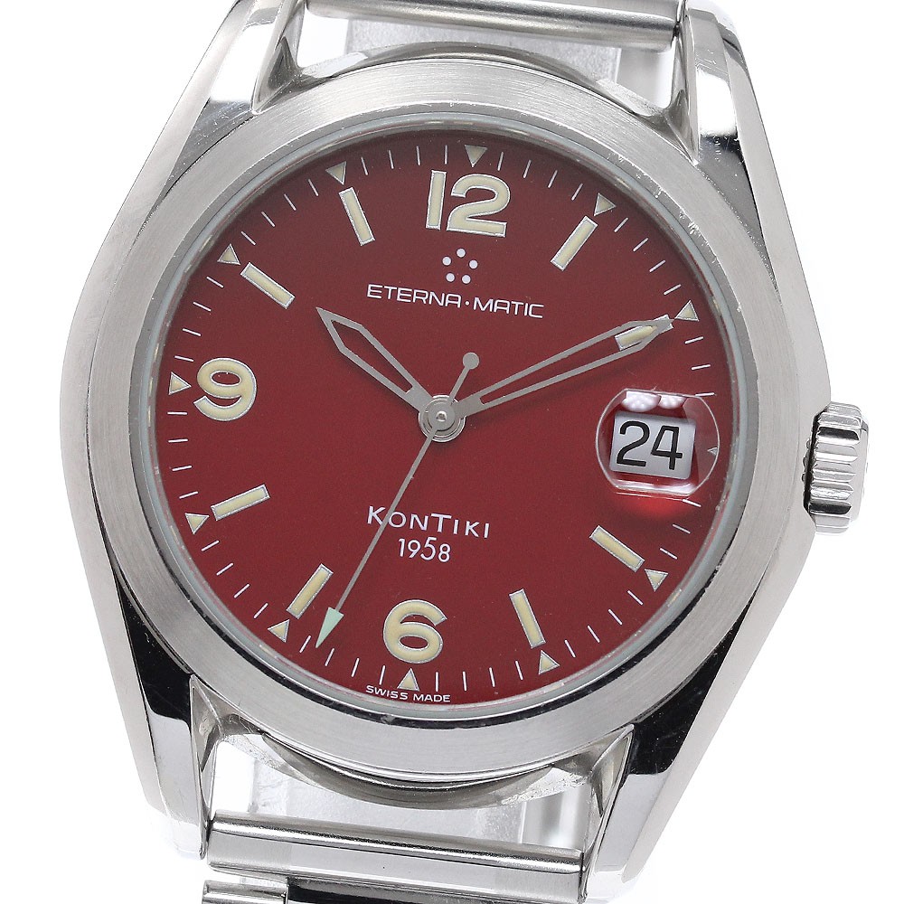 Eterna Eternamatic Kontiki 1958 1571.41 Red Dial Automatic Men’s Watch_965101