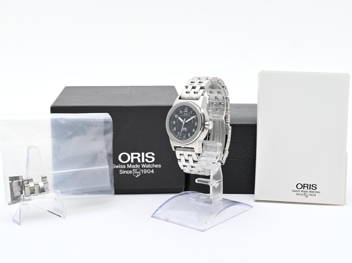 [NEAR MINT w/Case] ORIS Big Crown 7501 34mm Black Dial Day Date AT Men’s Watch