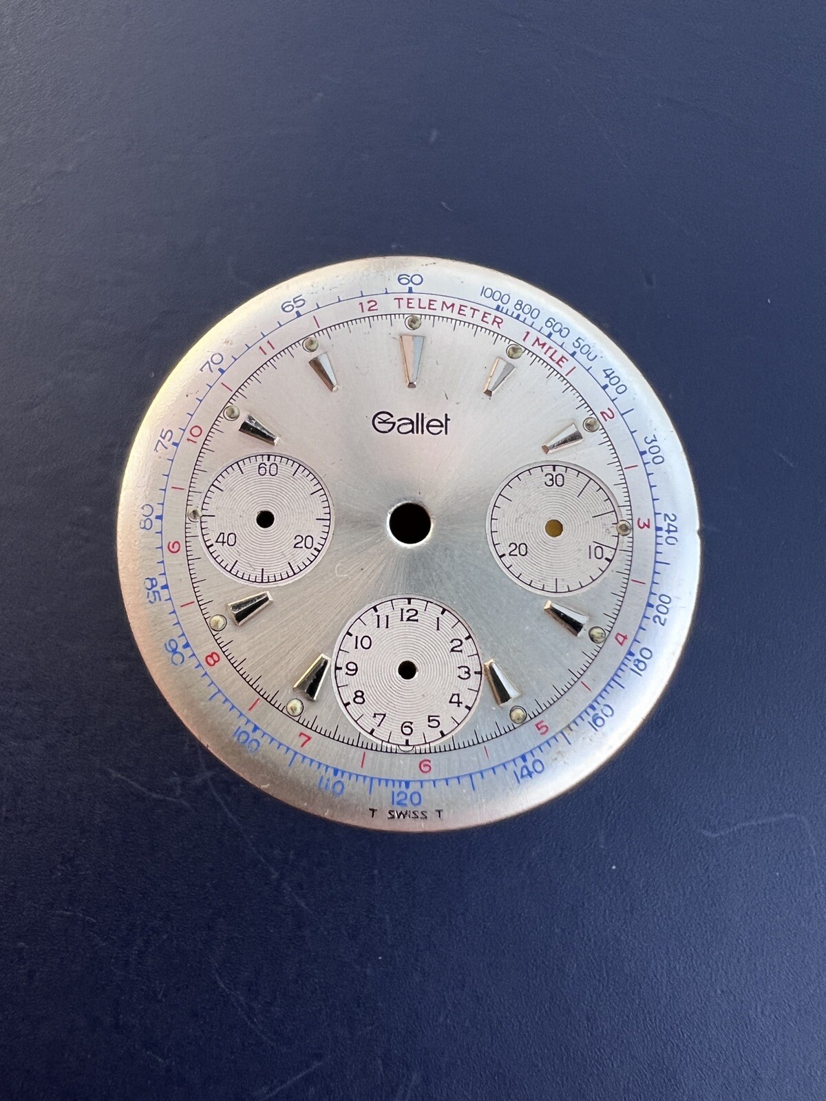Gallet Original Dial Dual Tone Chronograph Valjoux 72 Watch Parts