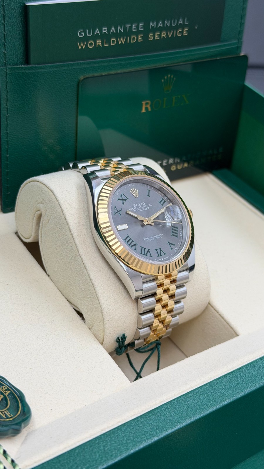 2025 Rolex Datejust 41mm 126333 Two-Tone Jubilee Wimbledon Dial