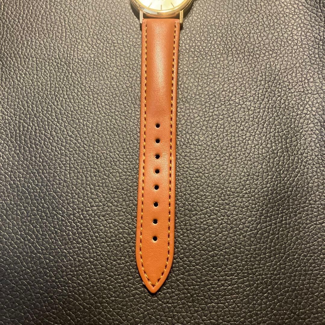 SEIKO 7N01-7060 Wristwatch SPIRIT Quartz Analog Gold Brown From Japan