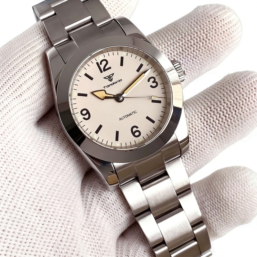 Black/Beige Sapphire Glass 20ATM Smooth Bezel NH35 Miyota8215 Men 36/39mm Watch