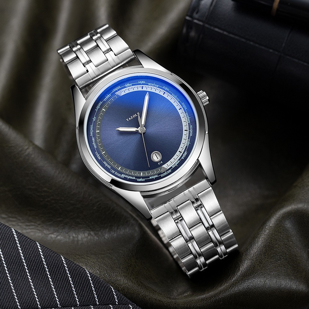 Men’s Steel Luminous Sports Watch Waterproof Business Wristwatch
