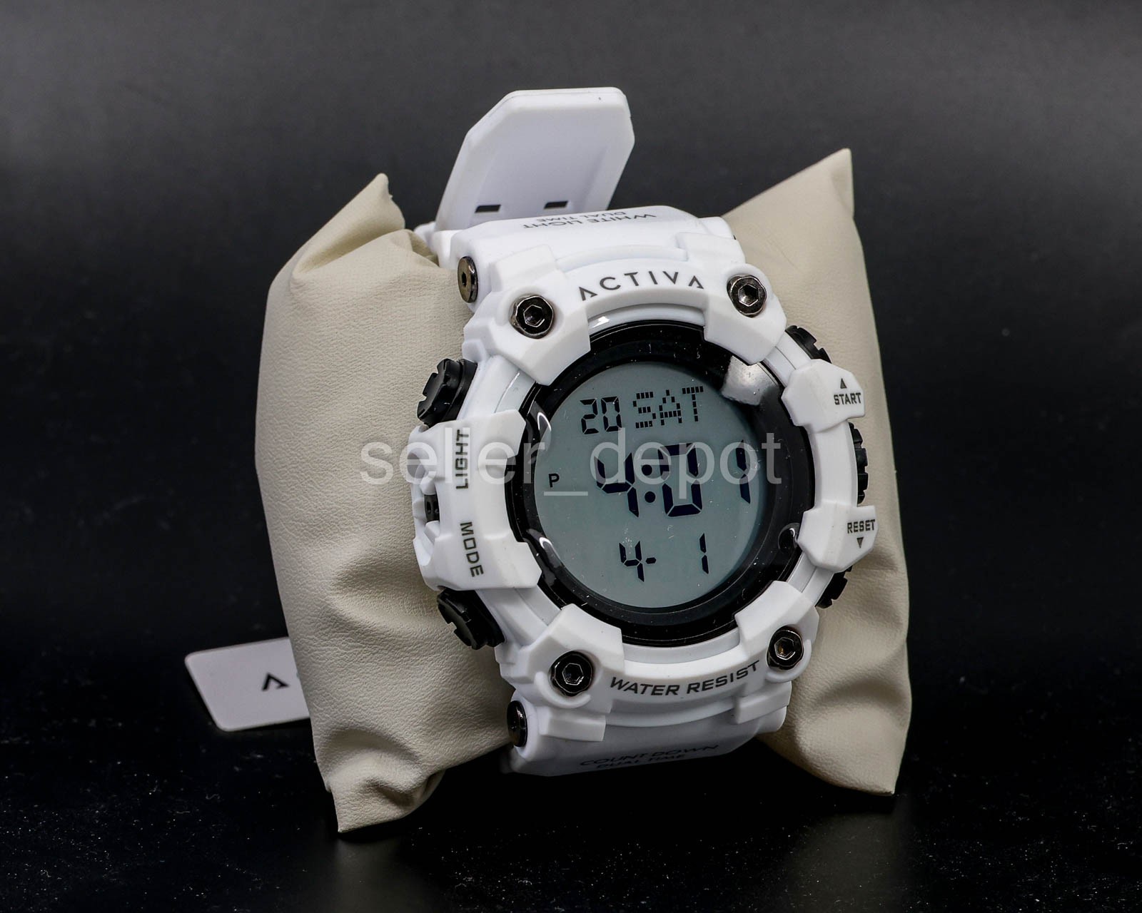 Activa x Invicta Kadron X Digital Men’s Watch 53mm White Dual Time ACW1968-004