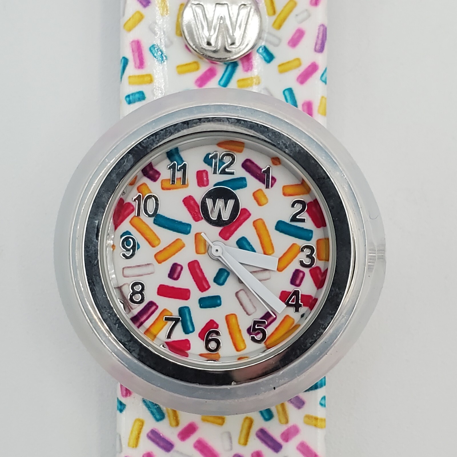 Watchitude Sprinkles Adult Watch 450 White Slap Band Limited Edition New READ