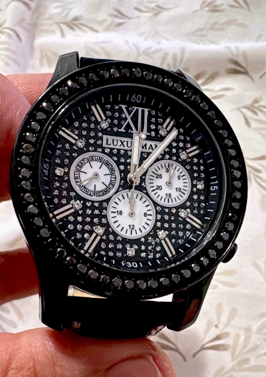 Mens Luxurman Black Diamond Watch Freeze Joe Rodeo Don Benny Co 45mm Box Incl