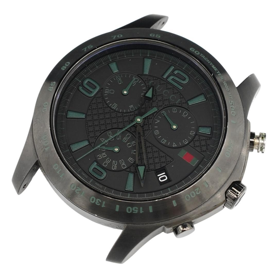 Gucci G Timeless Chronograph Mens Quartz Watch 38.8mm Black Authentic