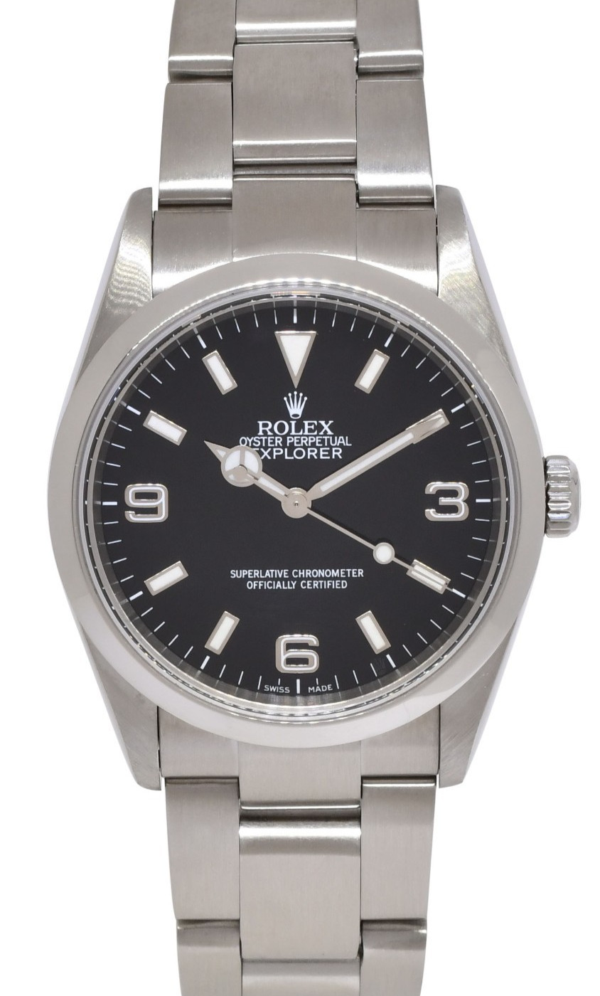 Rolex Explorer Stainless Steel Black Dial MK2 Mens 36mm Watch Z 114270