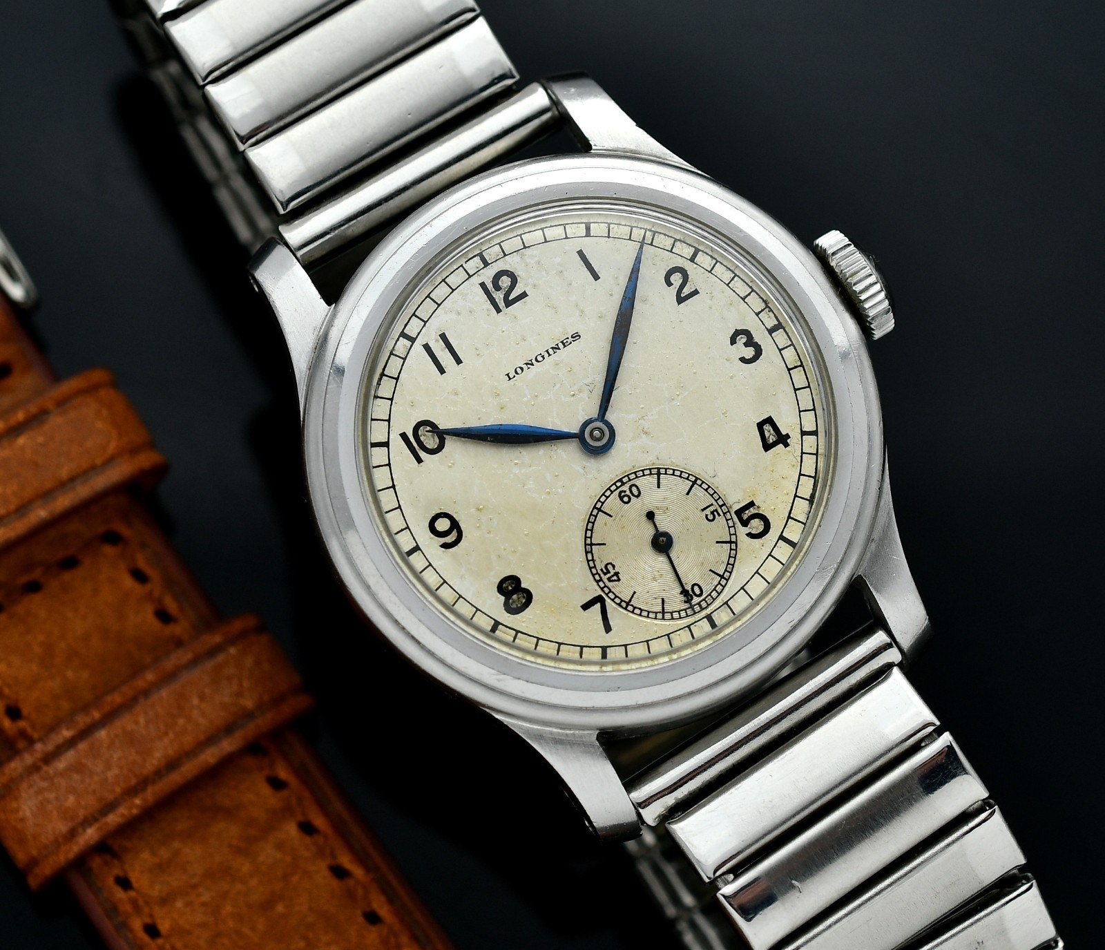 Vintage LONGINES Sei Tacche – 12.68 – Stepped Beveled 33.5 mm Case- 40’s Watch