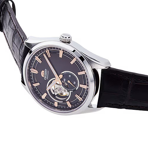 Orient RN-AR0004Y Contemporary Semi Skeleton Automatic Leather Men’s Watch