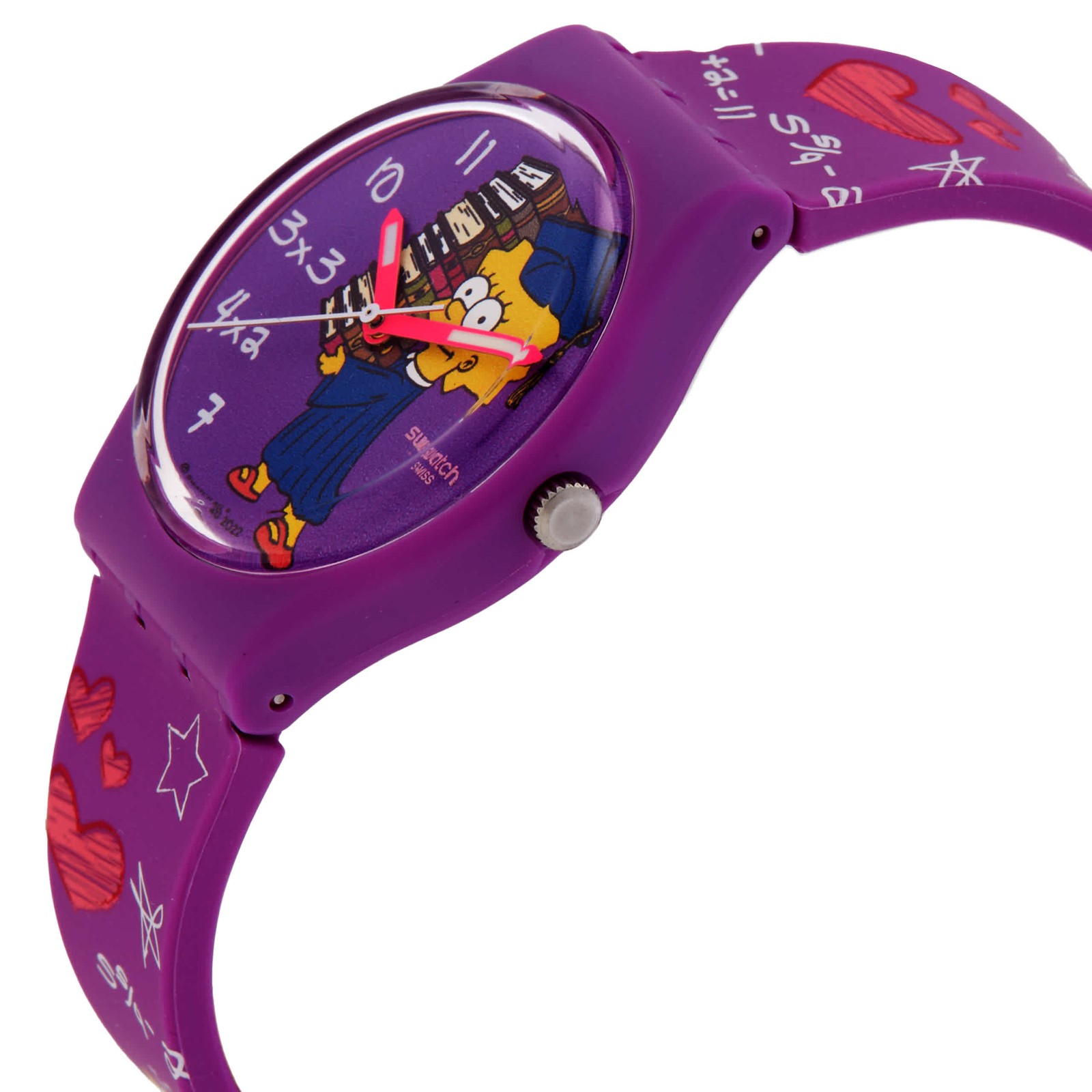 Swatch Class Act Quartz Purple Dial Ladies Watch SO28Z118