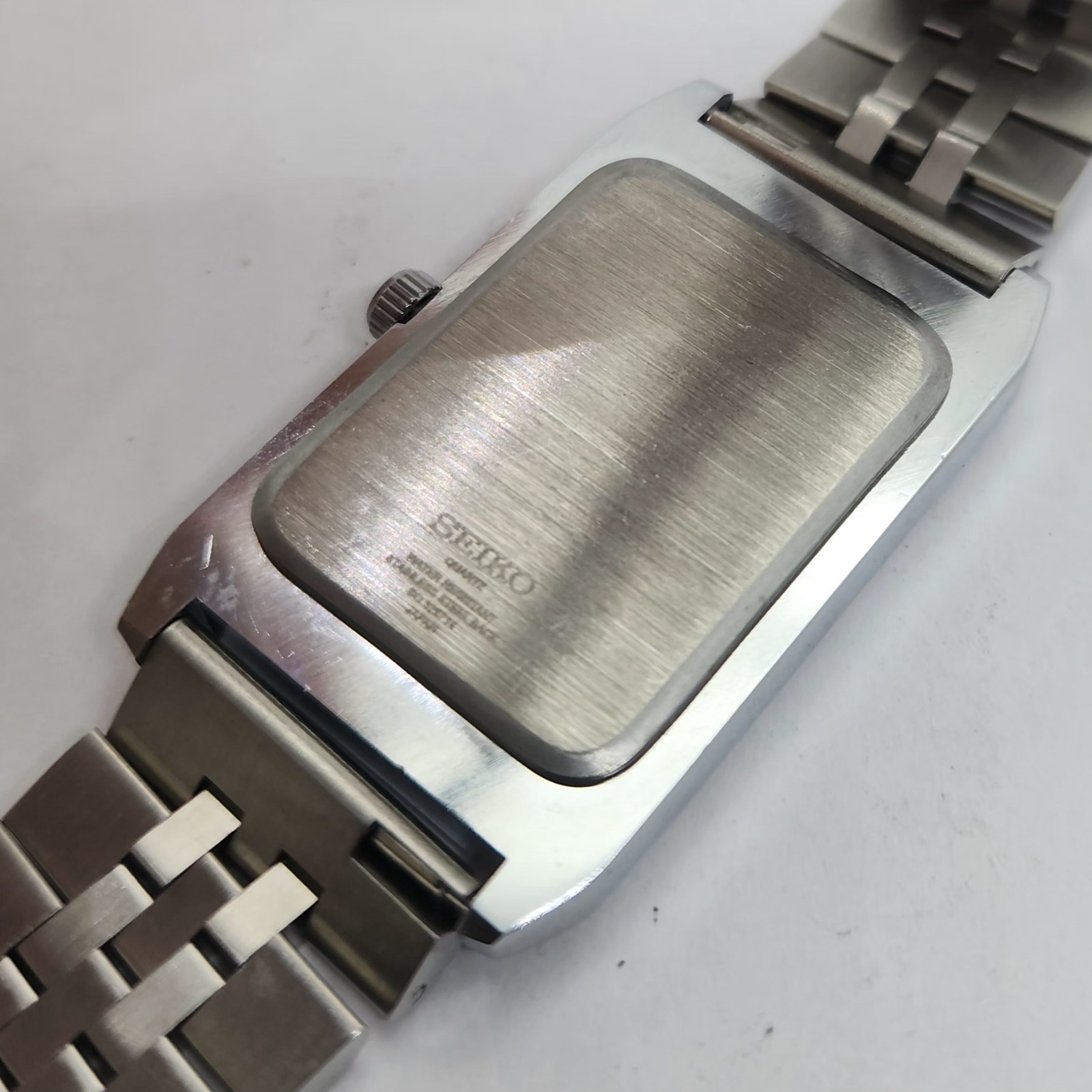 Vintage Seiko Tank Reverso Style Quartz Case Size 28MM Blue Face Men’s Watch