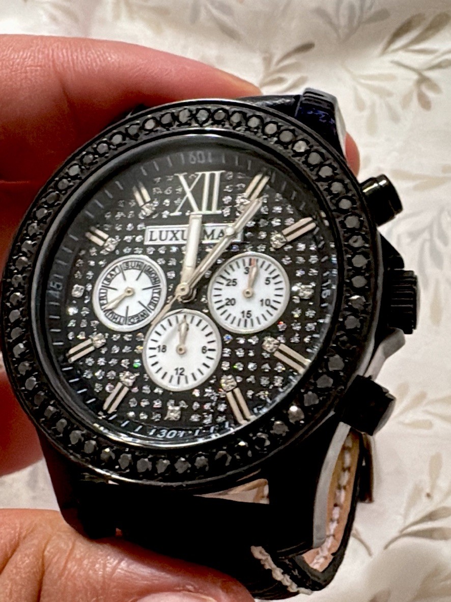 Mens Luxurman Black Diamond Watch Freeze Joe Rodeo Don Benny Co 45mm Box Incl