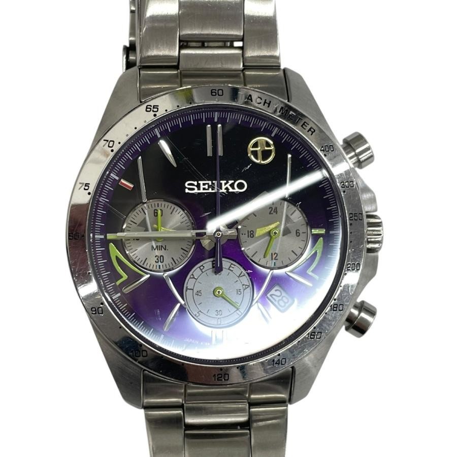 SEIKO Evangelion 500 Series Shinkansen 25th Anniv. 500 TYPE EVA Watch JAPAN Used