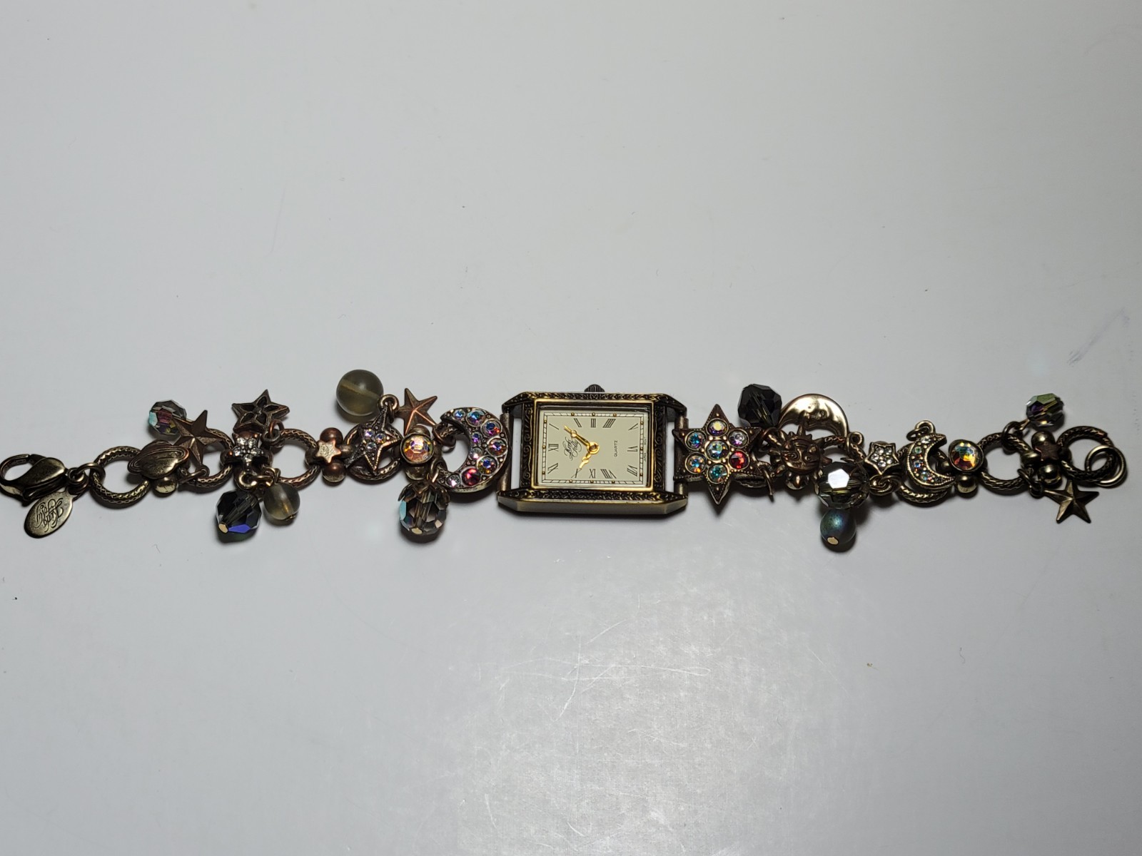 Vintage Kirks Folly Celestial Charm Bracelet Watch *Needs Battery*