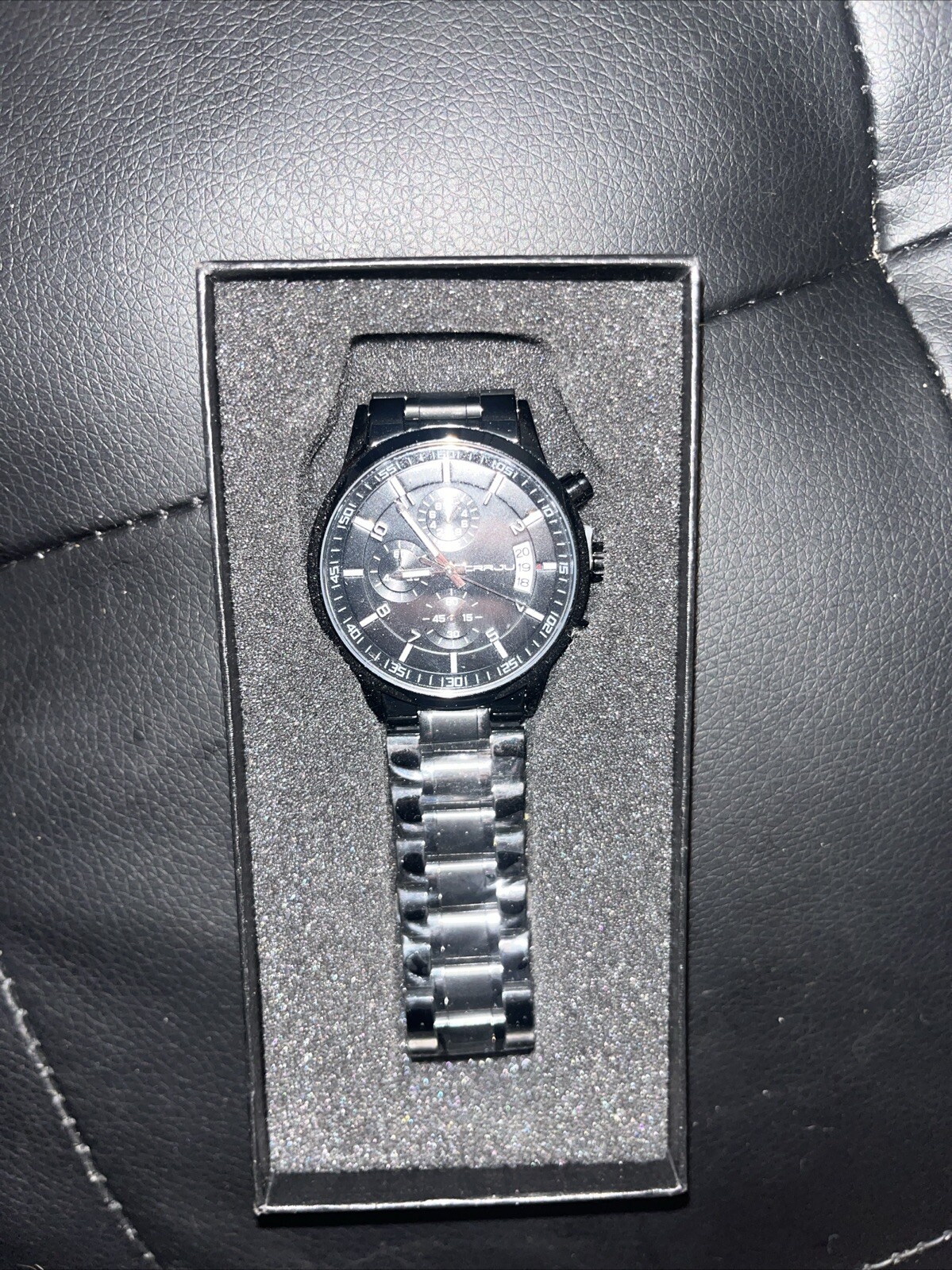 CRRJU Men’S Fashion Stainless Steel Watches Date Waterproof Chronograph Wristwat