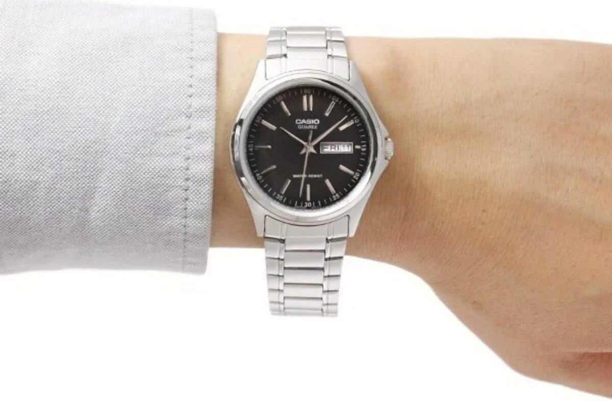 Casio Enticer Quartz Analog Stainless Stee Black Dial MTP-1239D-1ADF Men’s Watch