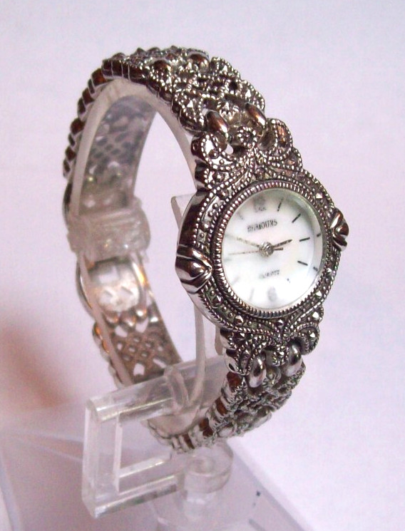 Rumours Fancy Filigree Watch Mother of Pearl fits 6.25″-6.5″ Looks Runs Great
