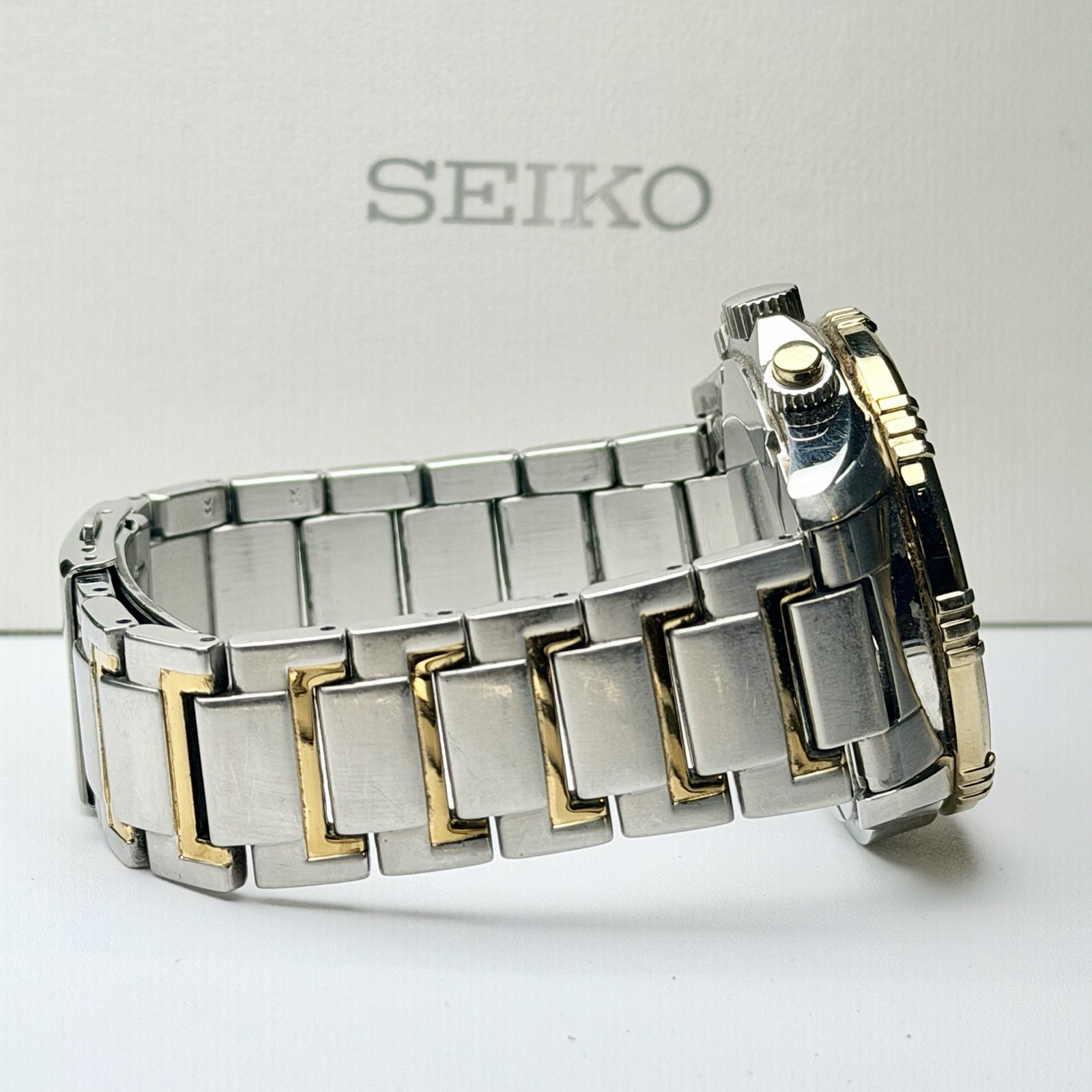Seiko SSC446 Core Solar Chronograph TwoTone Stainless Steel 44mm Mens Wa G2U
