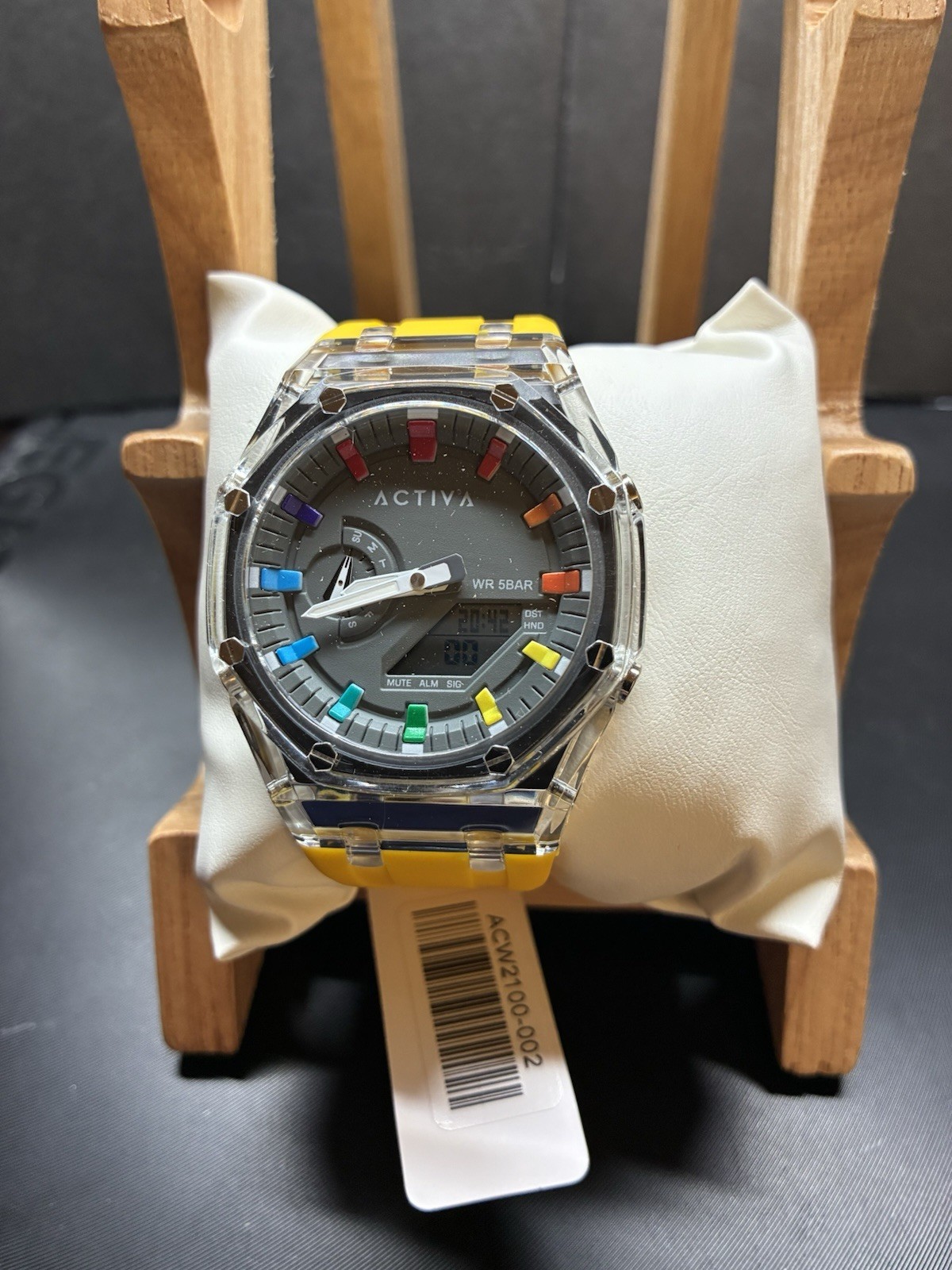 Activa Kaleido X Invicta Men’s Digital Watch – 44.2mm, Yellow (ACW2100-002)