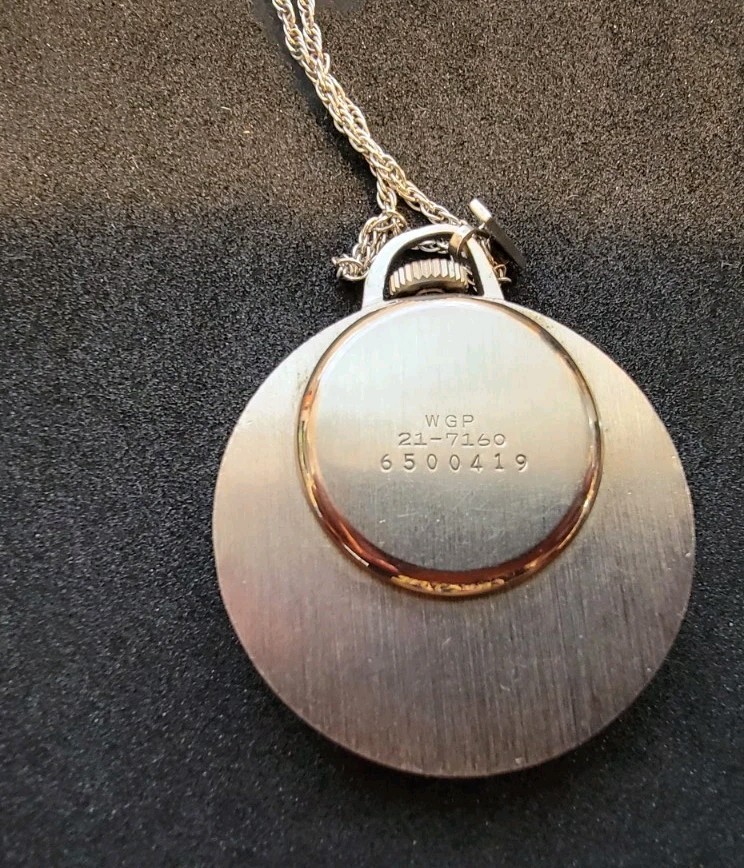 1970 Vintage SEIKO 21-7160 Pendant Necklace Silver Manual Watch