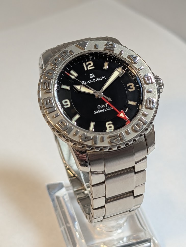 Blancpain Fifty Fathoms Trilogy GMT, Black Dial, 2200, 40mm, bracelet
