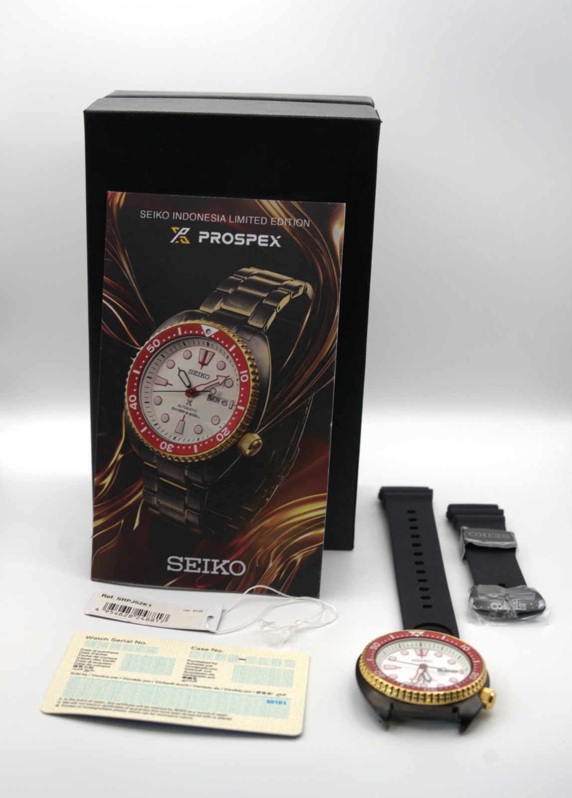 Seiko SRPJ52K1 Prospex Turtle Indonesia Limited Edition 1/500 Box Papers