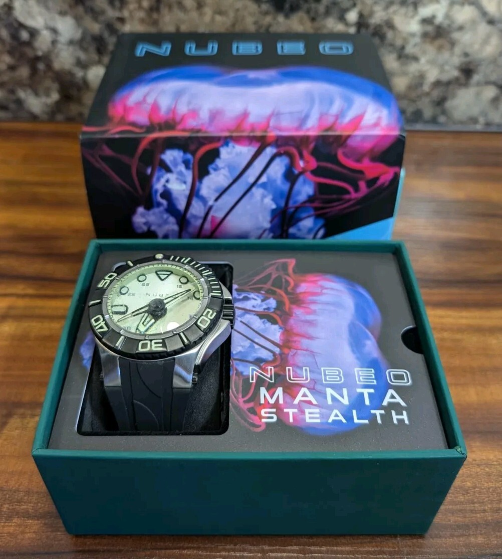 Nubeo Watches Manta Stealth Automatic All Lume NB-6054-05 50mm Men’s Watch