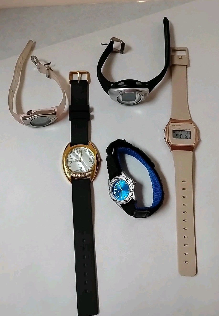 Lot Of 5 Women’s Watches Silicone/Plastic/Nylon Bands New Batteries #L4