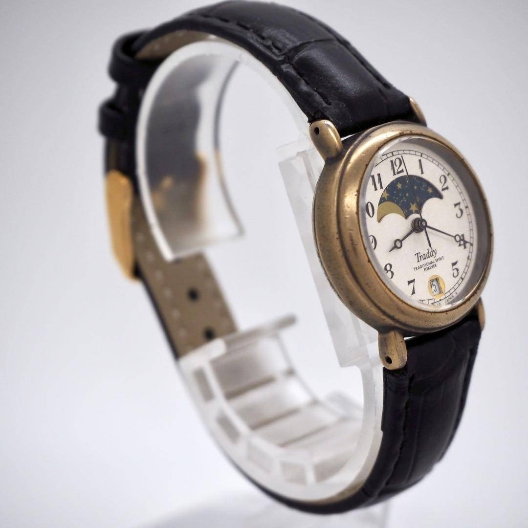 CASIO Traddy Watch LV-615 Moon Phase Antique White Pearl 17.1 cm Working