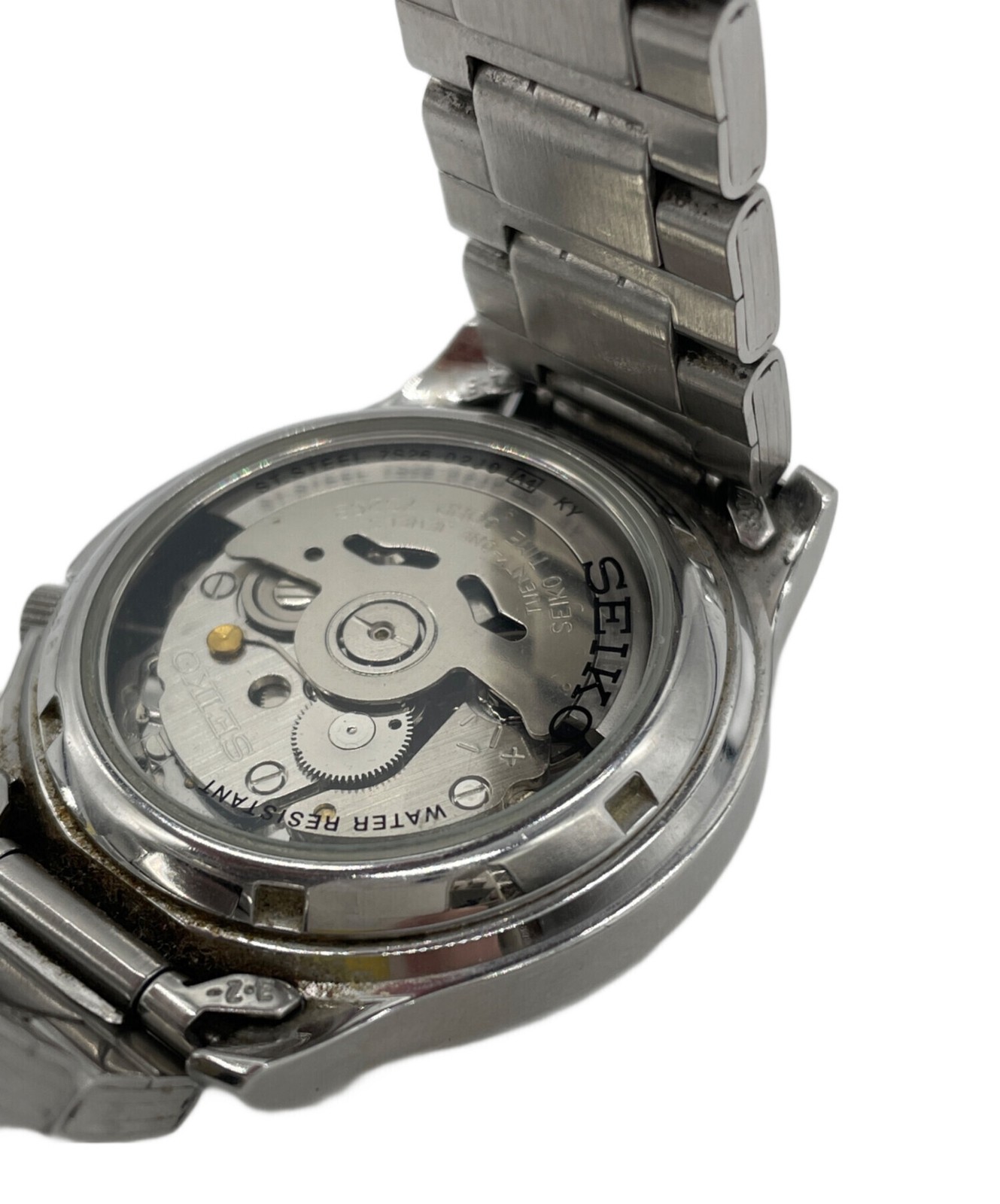 Seiko Authentic Automatic Wristwatch 7S26 02J0 Stainless Steel Cream Dial Men
