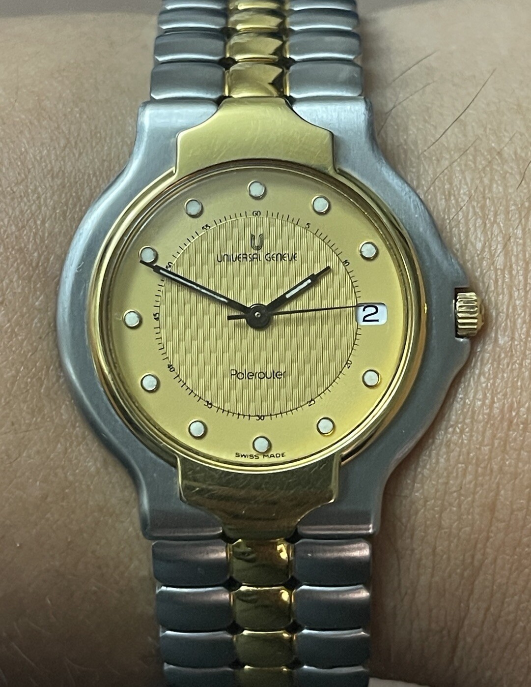 Universal Geneve Polerouter Mid Size Quartz 677.085