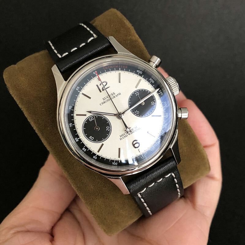Panda 1963 Seagull Swan neck Mechanical Chronograph Luminous Watch For Men Gift