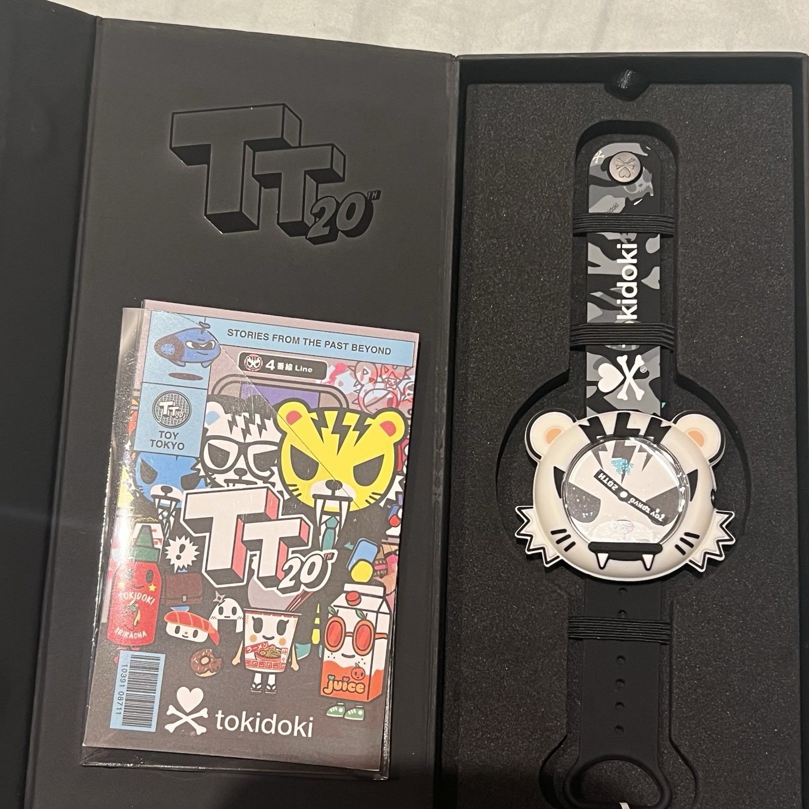 Tokidoki x Toy Tokyo TT20 Tiger Face Watch Black New In Box Anniversary