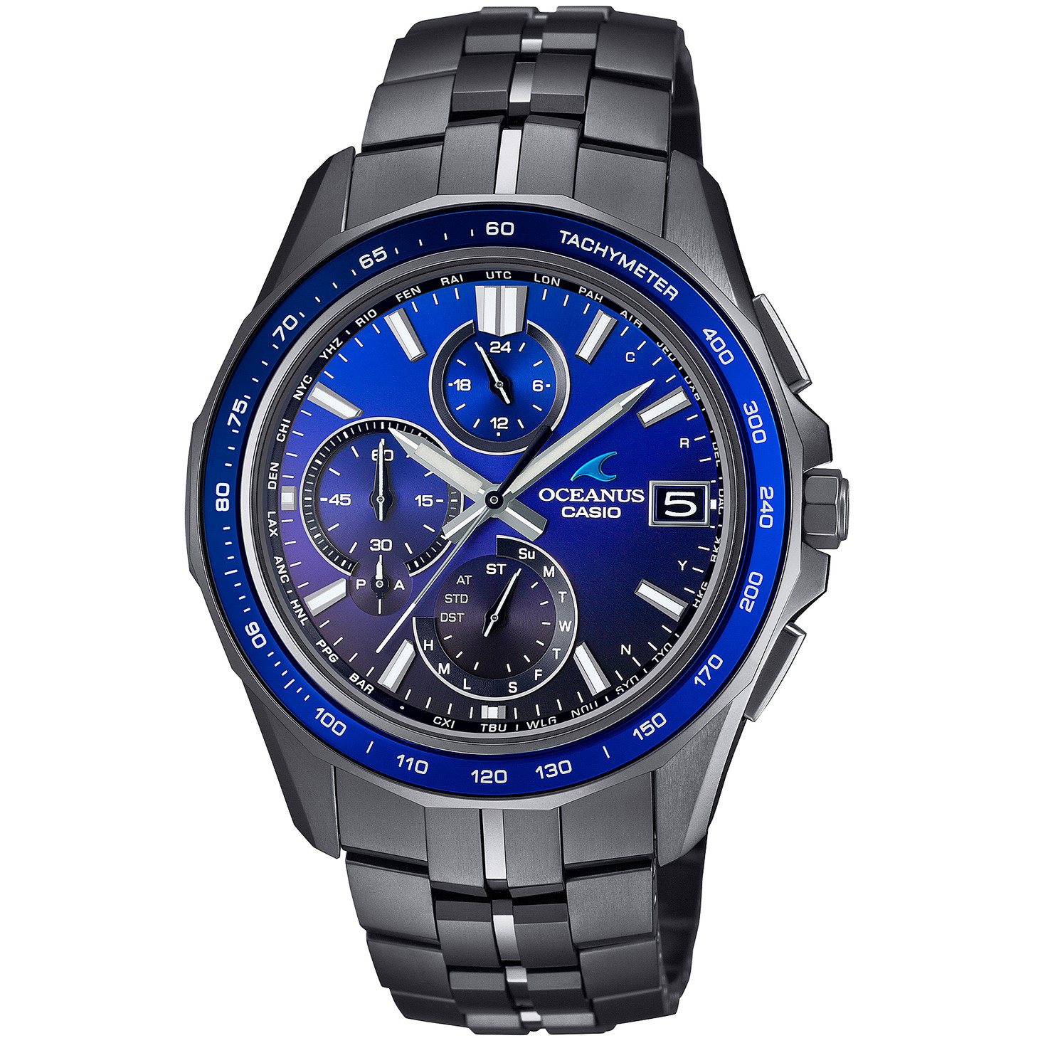 CASIO OCEANUS OCW-S7000B-2AJF Manta Bluetooth Radio Solar Titanium Watch 42.8mm